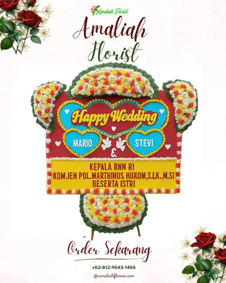 Papan Bunga Pernikahan Bicak